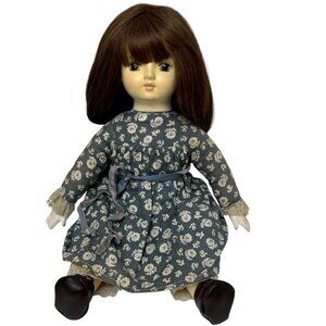 Vintage Doll Wind Up Musical Country Girl 13" Cottage Core